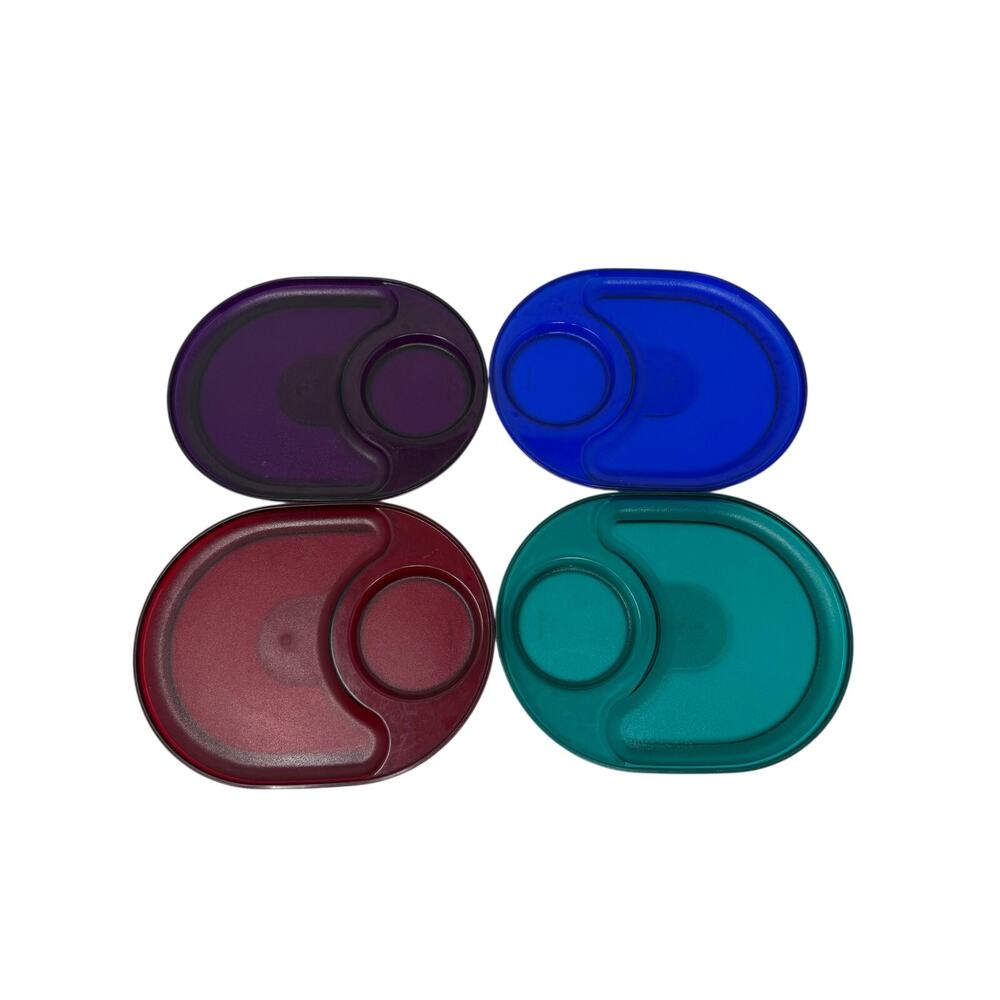 Tupperware Snackatizer Plates Set Of 4